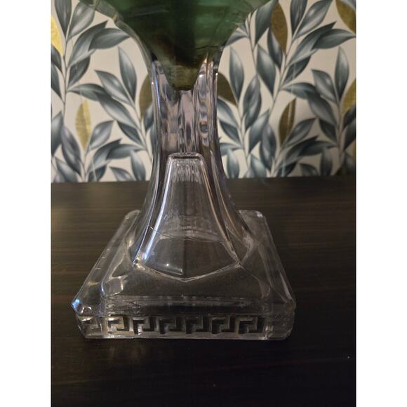 Vintage 1911 oil lantern Greek pedestal. Small Crack, does not go deep - Picture 2 of 3